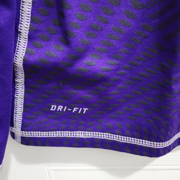 Nike Pro Women's Dri Fit Long Sleeve Fitted Half Zip Pullover Top Purple Size M - Picture 5 of 13